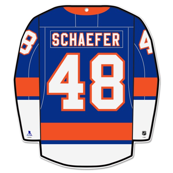 Mustang Cedule New York Islanders NHL #48 Schaefer 15x13 Home Jersey
