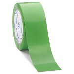 6 x Tichá lepicí PVC páska 50mm, návin 66m, zelená, tloušťka 35µm | RAJA