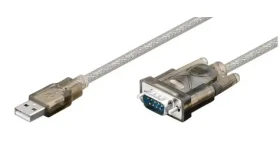 MicroConnect kabel USB2.0 A (M) - DB9 Sériový (M) 1,5m čirá (68875)
