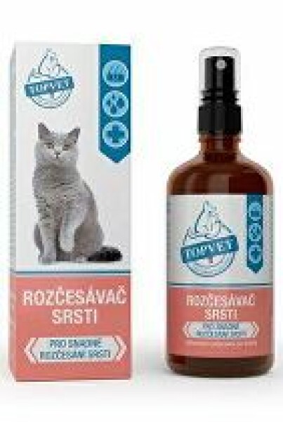 Rozčesávač srsti pro kočky TOPVET 100ml