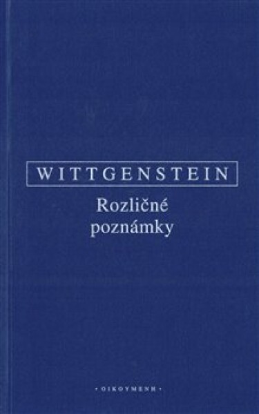 Rozličné poznámky Ludwig Wittgenstein