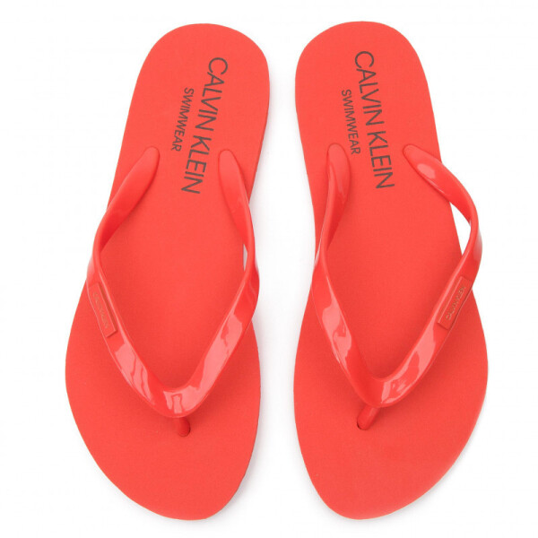 Pantofle KW0KW00395-659 oranžová - Calvin Klein oranžová 37/38