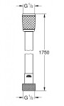 GROHE - Hadice Sprchová hadice VitalioFlex Trend 175 cm, matná černá 287422432