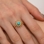 ELENYS Bold– pozlacený prsten 18K žluté zlato Velikost: Nastavitelná (52-56 mm)