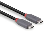 Lindy Anthra Line černá / Kabel / USB-C - USB-C / USB4 / 1,5 m / 240 W / 40 Gbit/s (36957)