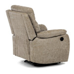 TV a relaxační křeslo s elektrickým ovládáním, potah lanýžová látka v dekoru vintage, 1 motor 240V