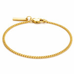 Pánský náramek Mario Gold - chirurgická ocel, Zlatá 15 cm + 2 cm (prodloužení)