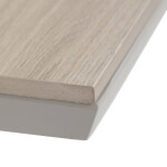 Stůl zahradní 180x100x75, deska polywood v dekoru světlého dubu, hliníková konstrukce, béžová barva