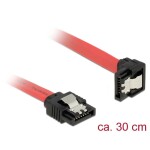 DeLock Kabel SATA III 7pin (F) - SATA III 7pin (F) úhlový 0.3m červená (83978)