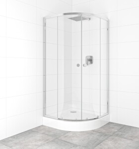SAT - Set sprchového koutu a vaničky, čtvrtkruh 90x90 cm Multi Basic SIKOBKMUS90CRT SIKOBKMUS90CRT