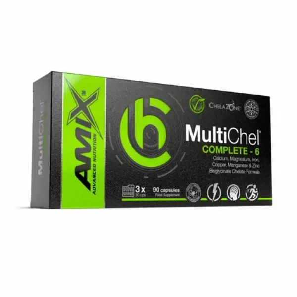 Amix ChelaZone MultiChel Complete 6 Bisglycinate Chelate 90 cps (17475)