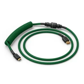 Glorious GMMK USB-C/USB-A kroucený kabel 1.4m zelená / pro klávesnice Glorious / 1x USB-C(M) / 1x USB-A(M) (GLO-KB-ACC-CBL-COIL-FGRN)