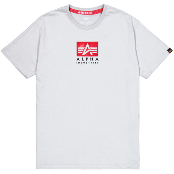 Alpha Industries Tričko Satin Logo T pastel grey S