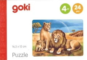 GOKI Dřevěné puzzle Africká zvířata: Lvi
