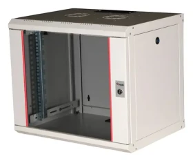 Equip 19" nástěnný rozvaděč 9U 600x450mm světle šedá / Nástěnný rozvaděč / skleněné dveře / uzamykatelný (EPM-09-6045-G-CBAA)