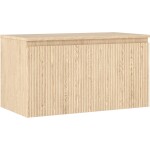 MEXEN/S - Rivel koupelnová skříňka pod umyvadlo 90 cm s deskou, 1 šuplík, reliéf , dub 91A20-09047-1-BFC81
