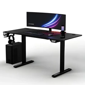 ULTRADESK LEVEL V2 červená / Herní elektricky nastavitelný stůl / 140 x 68 x 72-117 cm / držák slucháteknápojů (UDESK-LVA-RD)