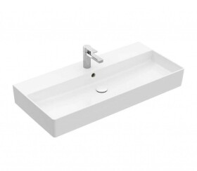 VILLEROY & BOCH - Memento 2.0 Umyvadlo 100x47 cm, s přepadem, otvor pro baterii, CeramicPlus, alpská bílá 4A22A5R1