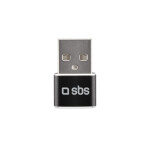 SBS Adaptér USB samec - USB-C samica černá (TEADAPTUSBTC)