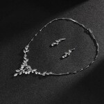 Souprava šperků Swarovski Elements Marcy, Bílá/čirá 44 cm