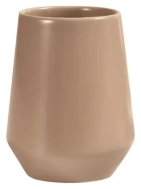 Spirella JOSHUA kelímek na zubní kartáčky matné cappuccino / keramika