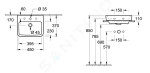 VILLEROY & BOCH - O.novo Umývátko na desku, 450x370 mm, bez přepadu, otvor pro baterii, AntiBac, CeramicPlus, alpská bílá 43444LT2