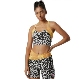 Sportovní podprsenka New Balance Relentless Printed Crop Bra WB21176BKW