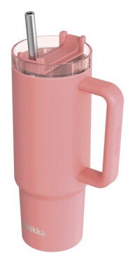 Nerezový termohrnek s brčkem Vibe Coral 880ml