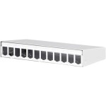 Intellinet 24-Port Cat6a Patchpanel geschirmt 1HE Kabeleinführung 90° abgewinkelt schwarz 24 portů patch panel 483 mm (1