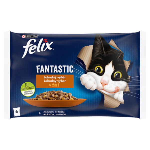 Felix Fantastic s králíkem a jehněčím v želé 4 x 85 g