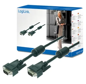 LogiLink VGA černá / Kabel / VGA - VGA / dvojitě stíněný / 15 m (CV0017)
