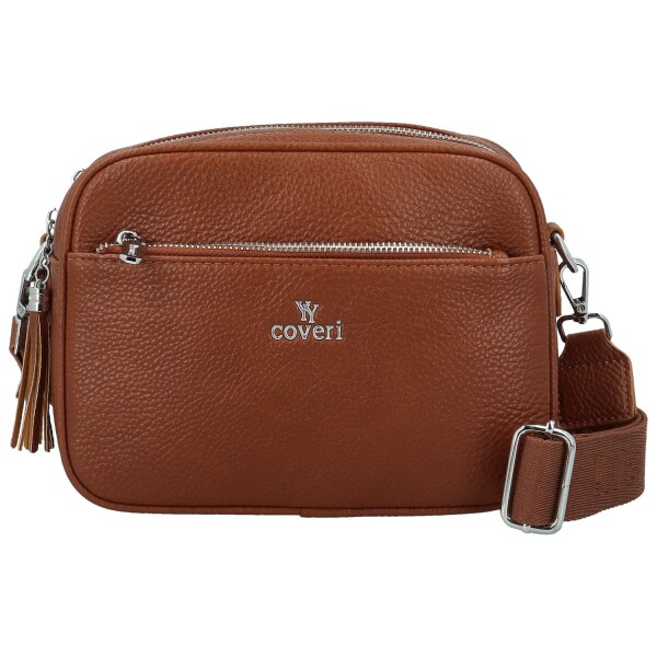 Trendy malá dámská koženková crossbody Kirikay, hnědá