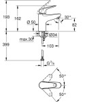 GROHE - Swift Umyvadlová baterie, chrom 24317001