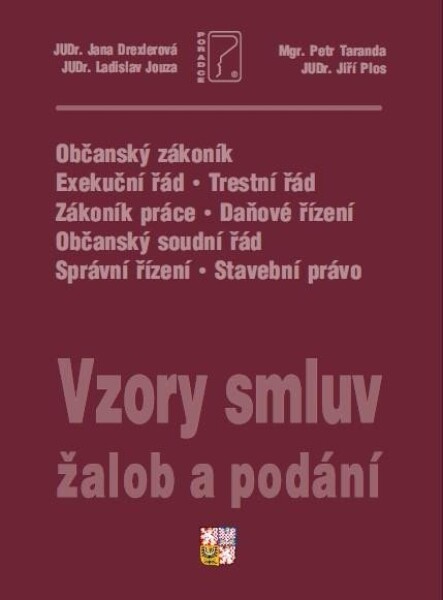 Vzory smluv, žalob podání Vzory smluv, editovatelné CD