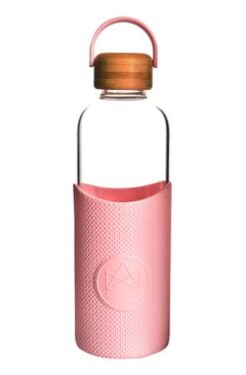 Neon Kactus Skleněná lahev se silikonovým rukávem růžová 1 L (GB109)