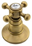 SAPHO - ANTEA tříprvková umyvadlová baterie s retro hubicí, s výpustí, bronz 3226