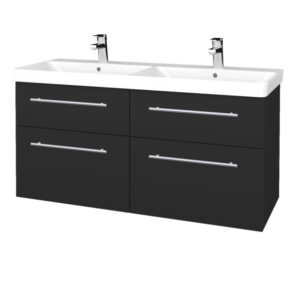 Dřevojas - Umyvadlová skříňka Q MAX SZZ4 120 - N03 Graphite / Úchytka T02 / N03 Graphite 332310B