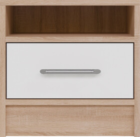 Noční stolek Smart SR7 Barva korpusu + barva dveří: Dub sonoma + Bílá
