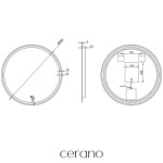 CERANO - Koupelnové LED zrcadlo Eterno - Ø 50 CER-8050BD6951