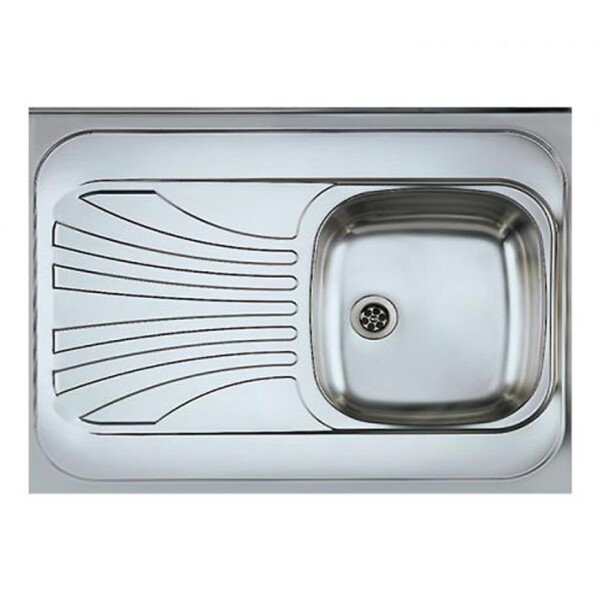 Dřez 1K 800/600 pravý satén + sifon