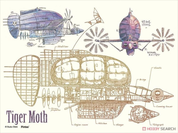 Puzzle Tiger Moth - Laputa: Zámek v oblacích