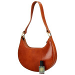 Luxusní dámská kožená kabelka na rameno Delami Vera Pelle Lanny, koňaková