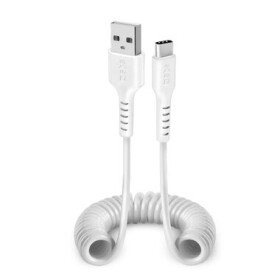 SBS spirálový kabel USB - USB-C 1m bílá (TECABLETYPCS1W)