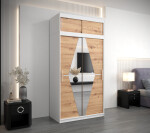 Šatní skříň Abi Bo s nástavcem Barva korpusu: Dub artisan, Rozměry: 250 cm, Dveře: Dub artisan
