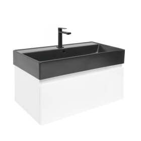 Koupelnová skříňka s umyvadlem SAT B-WAY 79x30x45 cm bílá lesk BWAY80WU2BB BWAY80WU2BB