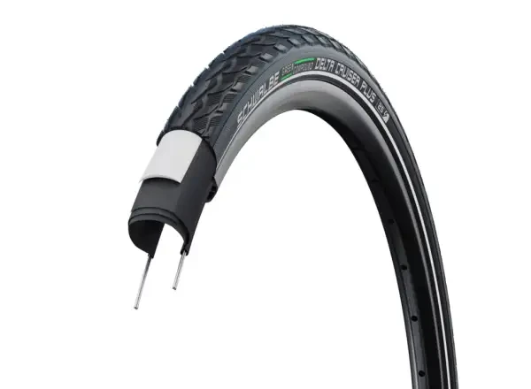 Schwalbe 47-622 DeltaCruiser Plus Active PunctureGuard E-25, wired, Green compound, black-