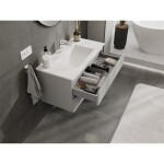 MEXEN/S - Orio koupelnová skříňka 90 cm s umyvadlem Otis, 2 zásuvky, šedá mat/bílá mat 91A10-09047-2-BFF62-W18M01