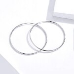 Stříbrné náušnice kruhy - průměr 40 mm, stříbro 925/1000, Stříbrná 4 cm