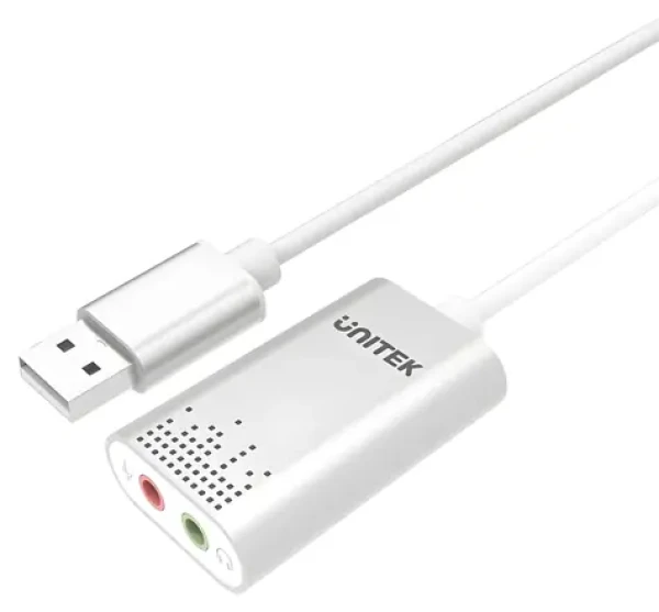 Unitek Y-247A stříbrná / Externí zvuková karta / USB-A / 3,5 mm jack (Y-247A)
