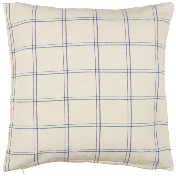 Ib Laursen Povlak na polštář Ebbe Blue Checkered 50 x 50 cm, modrá barva, textil